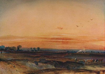 Solnedgang, 1826 af Richard Parkes Bonington