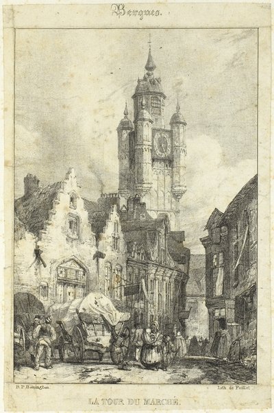 Tårnmarkedspladsen af Richard Parkes Bonington