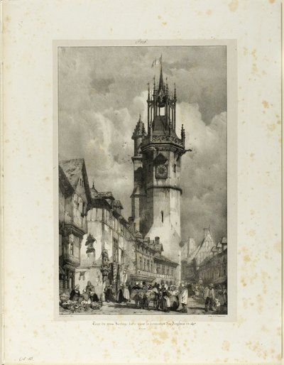Stort klokketårn af Richard Parkes Bonington