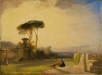 Udsigt på grunden af en villa nær Firenze, 1826. af Richard Parkes Bonington