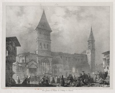 Maleriske og romantiske rejser i det gamle Frankrig, Franche-Comté: Tournus Abbey Church af Richard Parkes Bonington