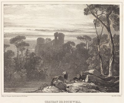 Castle of Bothwell af Richard Parkes Bonington after Francois Alexandre Pernot