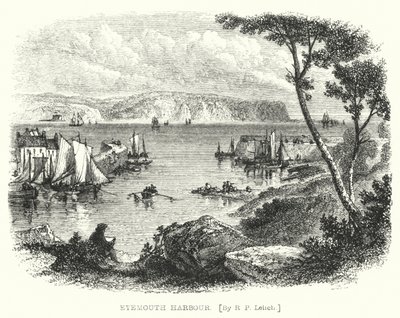 Eyemouth Harbor (gravering) af Richard Principal (after) Leitch