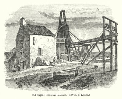 Gammelt maskinhus ved Dalcoath (gravering) af Richard Principal (after) Leitch