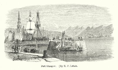 Port Glasgow (gravering) af Richard Principal (after) Leitch