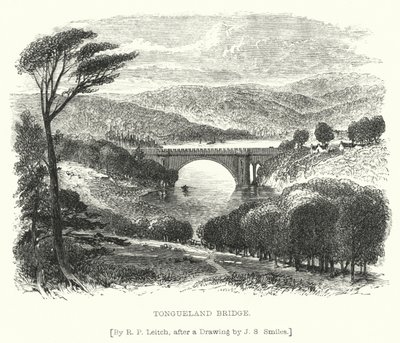 Tongueland Bridge (gravering) af Richard Principal (after) Leitch