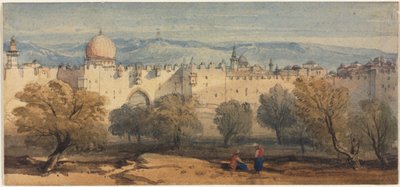 St. Stephens Gate, Jerusalem, ca. 1860. af Richard Principal Leitch