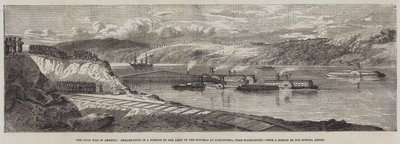 Borgerkrigen i Amerika, Indskibning af en del af Army of the Potomac i Alexandria, nær Washington af Richard Principal Leitch