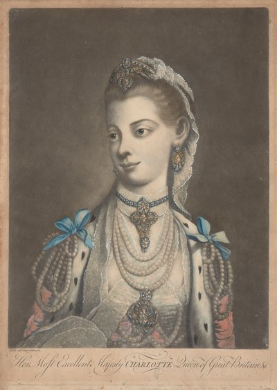 Dronning Charlotte, ca. 1762 (tryk) af Richard Purcell