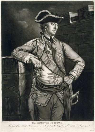 The Honble. Sr. Wm. Howe, ridder af badet og øverstbefalende for hans Majestæts styrker i Amerika af Richard Purcell