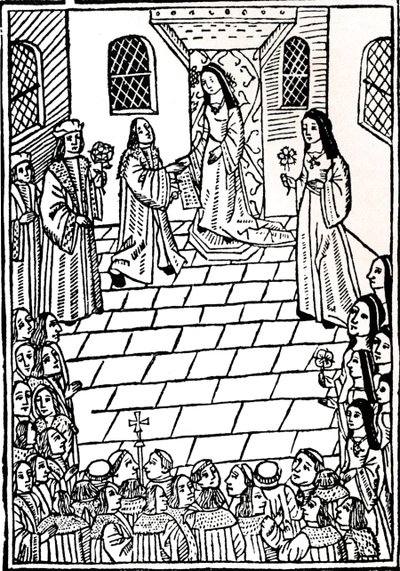 Ægteskabstraktat mellem Charles V og prinsesse Mary Tudor, c1508. af Richard Pynson