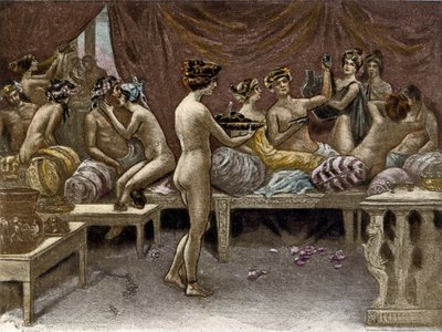 Illustration af Richard Ranft (1862 - 1931) for Lucien de Samosate (125 ca. - 192): kurtisanerne. af Richard Ranft