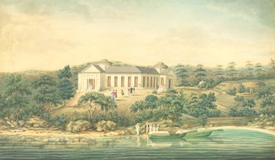 Henrietta Villa, Point Piper, hjemsted for kaptajn John Piper, 1820 (wc) af Richard Read
