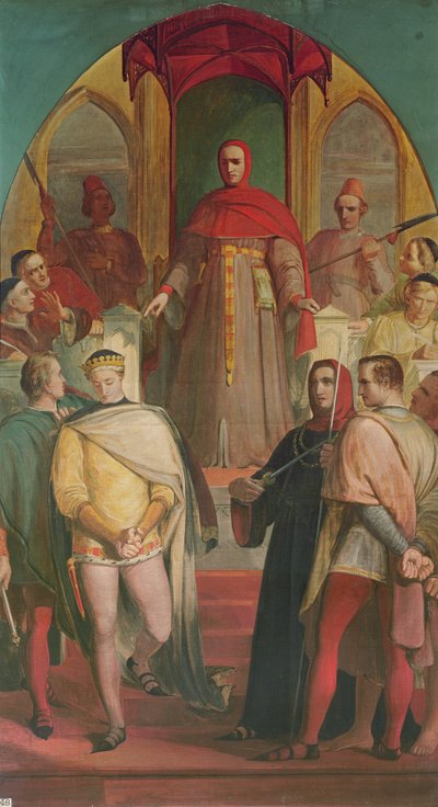 Prins Henrik (1387-1422) anerkender dommer Gascoignes autoritet (ca. 1350-1419) 1845 af Richard Redgrave