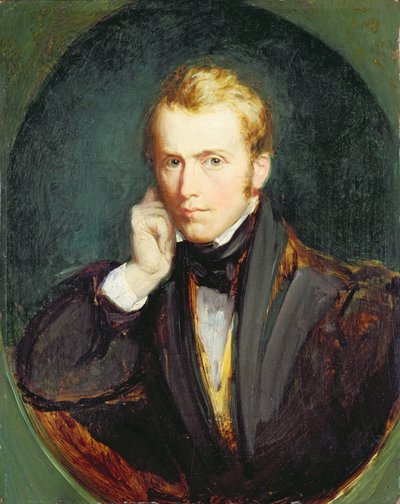 Selvportræt, ca. 1827-37 (olie på panel) af Richard Redgrave