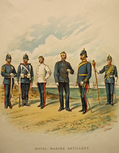Royal Marine Artillery, 1897 af Richard Simkin