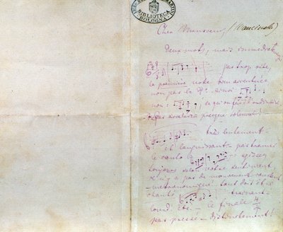 Håndskrevet brev fra Richard Wagner til Luigi Mancinelli, 10. december af Richard Wagner