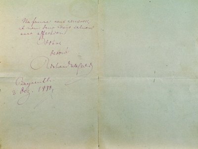 Håndskrevet brev fra Richard Wagner til Luigi Mancinelli, 3. december af Richard Wagner