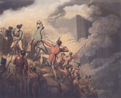 Badajoz, 6. april 1812, fra "The Victories of the Duke of Wellington", graveret af T. Fielding, udgivet af T. Fielding. 1819 (se 115640) af Richard Westall