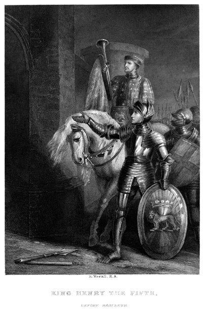 Kong Henrik V 1387-14220, før Harfleur, 1800-tallet. af Richard Westall