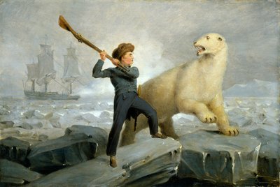 Nelson og bjørnen, ca. 1806 (olie på egetræspanel) af Richard Westall
