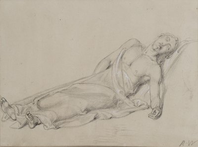 Studie [til Kristi gravlæggelse] (blyant) af Richard Westall