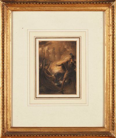 The Vision of the Descendants of Banquo (blæk og akvarel) af Richard Westall