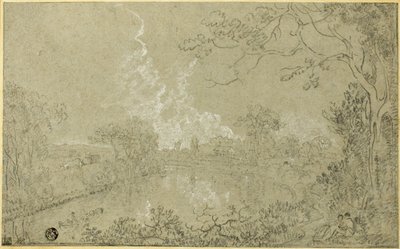 Banks of the River Dee nær Eaton Hall, Cheshire af Richard Wilson