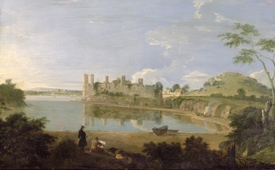 Caernarvon Castle, ca. 1745-50 (olie på lærred) af Richard Wilson