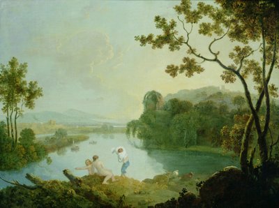Klassisk landskab (olie på lærred) af Richard Wilson