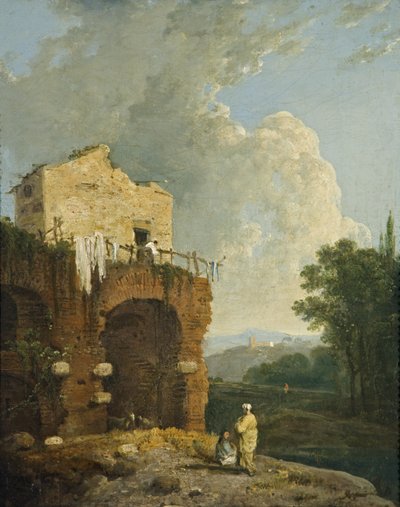 Hadrians Villa Tivoli, ca. 1765 (olie på lærred) af Richard Wilson