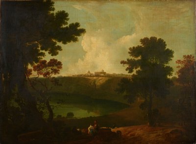 Albano-søen og Castel Gandolfo, 1800. af Richard Wilson