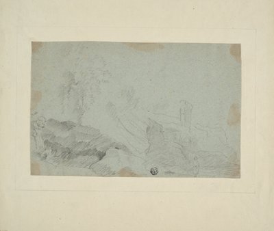 Klippelandskab med stående figur af Richard Wilson
