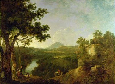 Udsigt nær Wynnstay, sæde for Sir Watkin Williams-Wynn af Richard Wilson