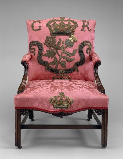 Lænestol, ca. 1750 (mahogni og polstring) af Richard and Elwick Edward (attr. to) Wright