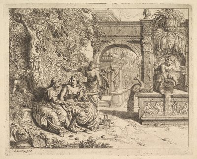Vertumnus og Pomona. af Richard van Orley