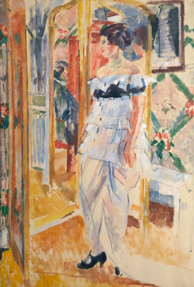 Portræt af Madame Giroux, ca. 1912-13 (olie på lærred) af Rik Wouters