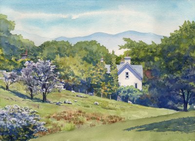 Spring in the Lake District, 2016 (akvarel på papir) af Rob Wood