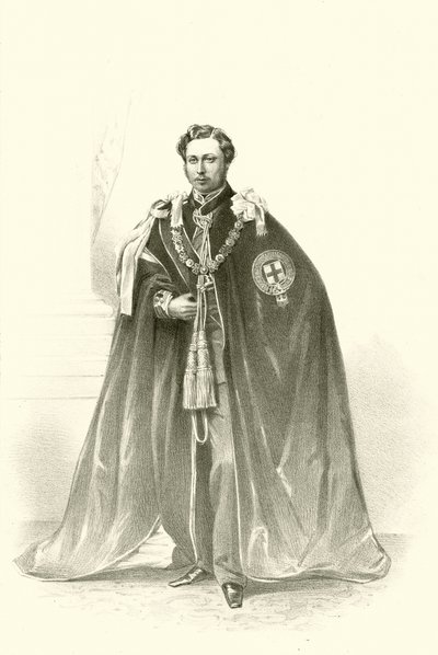 HKH Albert Edward Prince of Wales (chromolitho) af Robert (after) Dudley