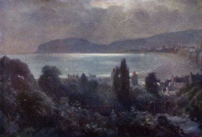 A Nocturne, Llandudno Bay (farve litho) af Robert (after) Fowler