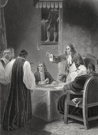 Biskopperne foran Geheimerådet af Robert (after) Smirke