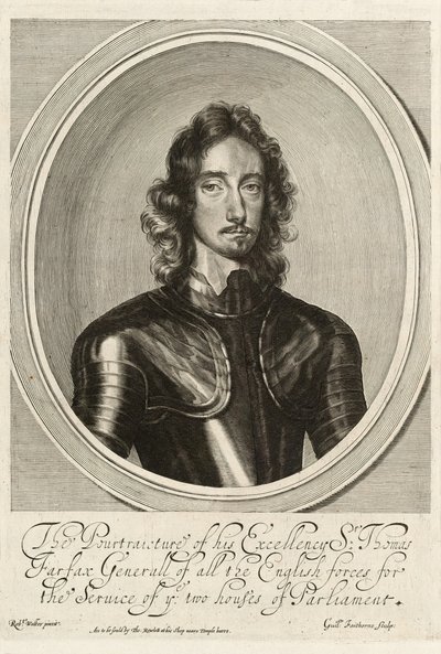 Sir Thomas Fairfax, ca. 1645 (gravering) af Robert (after) Walker