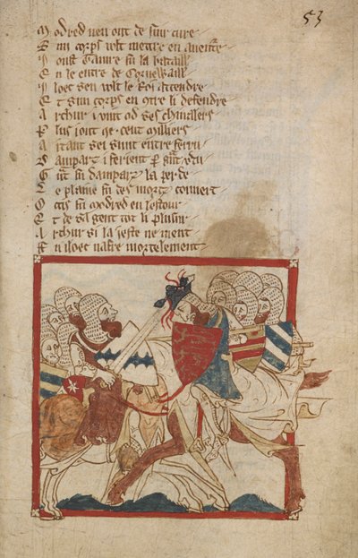 Arthur Mortally Wounded, illustration fra 