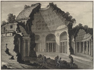 Arkitektonisk fantasi om ruinerne af en antik rotunde af Robert Adam