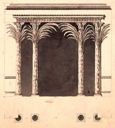 Design til en alkove (pen & blæk og vask) af Robert Adam