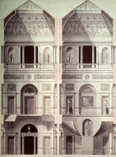 Portman Square, Home House, af Robert Adam (1728-92) af Robert Adam