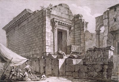 Udsigt over Aesculapius-templet, pub. 1764. af Robert Adam