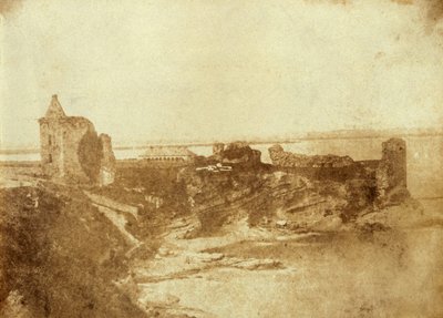 Udskrivning af St. Andrews Castle i Fife, Skotland. Fra J. Paul Getty Museum af Robert Adamson
