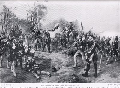 George II på Dettingen, illustration fra 