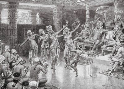 En stor indisk prins fejrer sin sejr (litografi) af Robert Ambrose Dudley